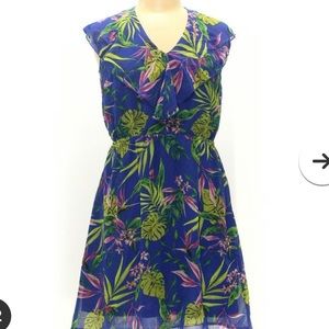 NEW with tags H&M blue floral mini dress - Size6